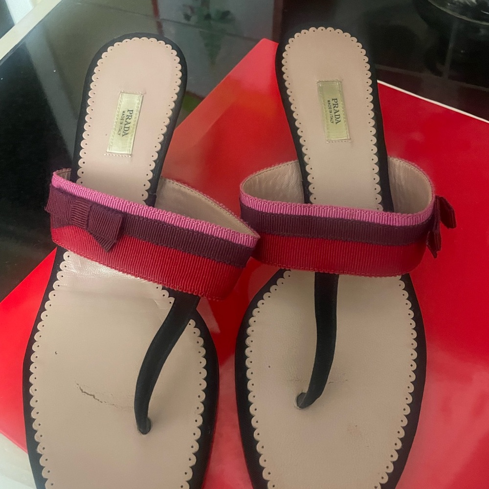 Prada Gently Used flip flops! - Picture 2 of 2